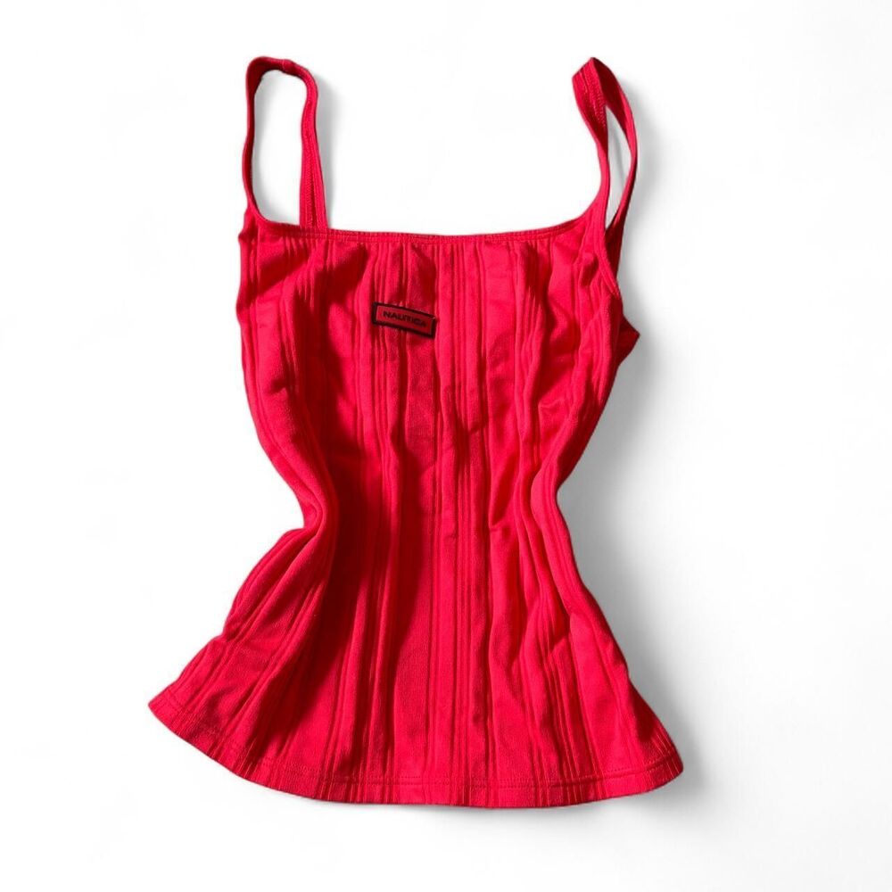 Nautica Women's Red and Navy Vest